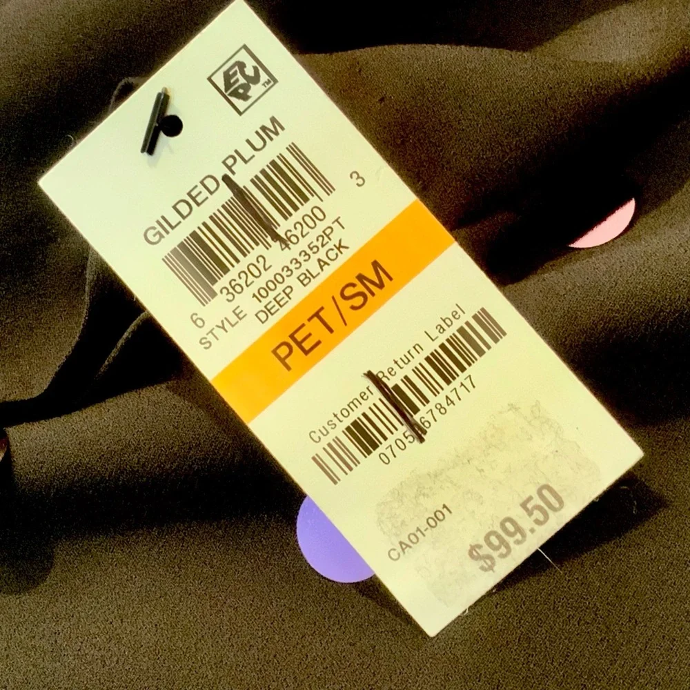 NWT Alfani Black/Gilded Plum Sequin Embellished Top - Picture 11 of 12